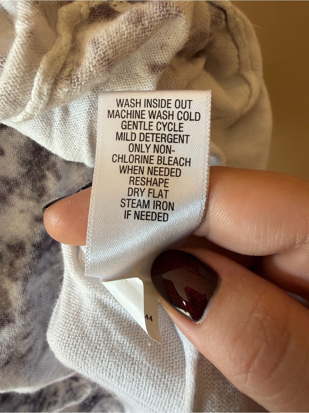 Simply Vera Vera Wang Purple White Tie Dye 100% Cotton V-Neck Cardigan Top - Picture 5 of 5
